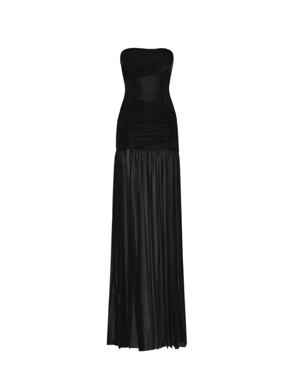 Misha Strapless Black Evening Gown - Elegant Long Formal Dress